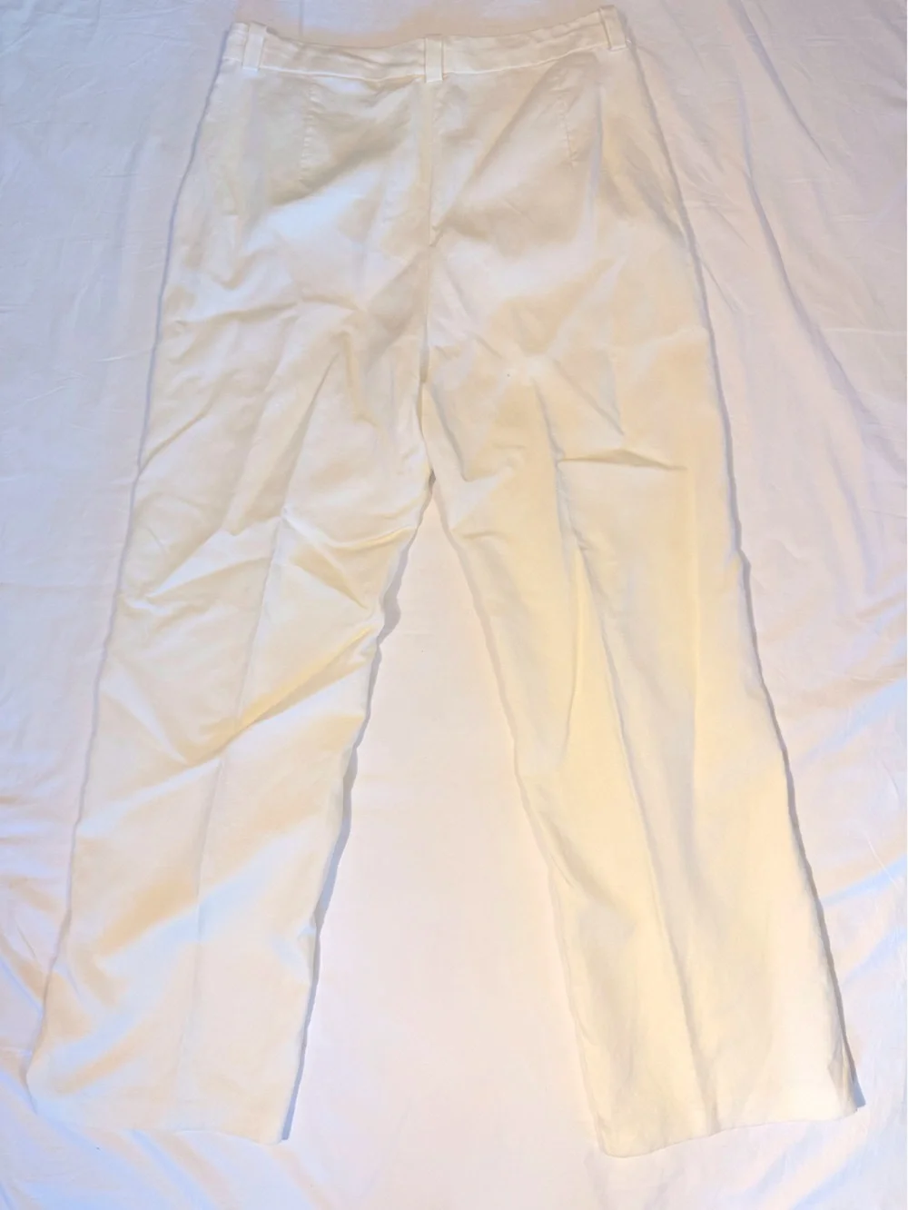 ZARA Ivory Straight Leg Trousers